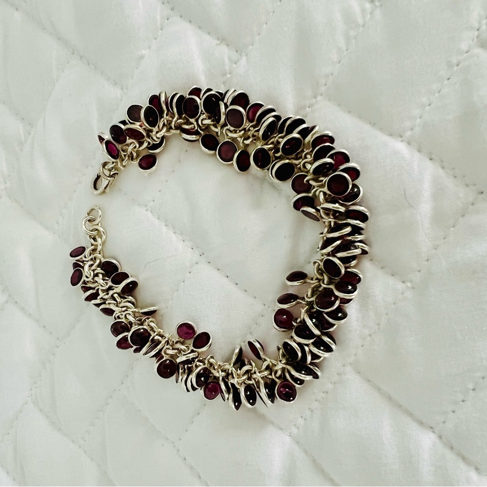 Silpada Vintage Garnet Cha Cha Bracelet
